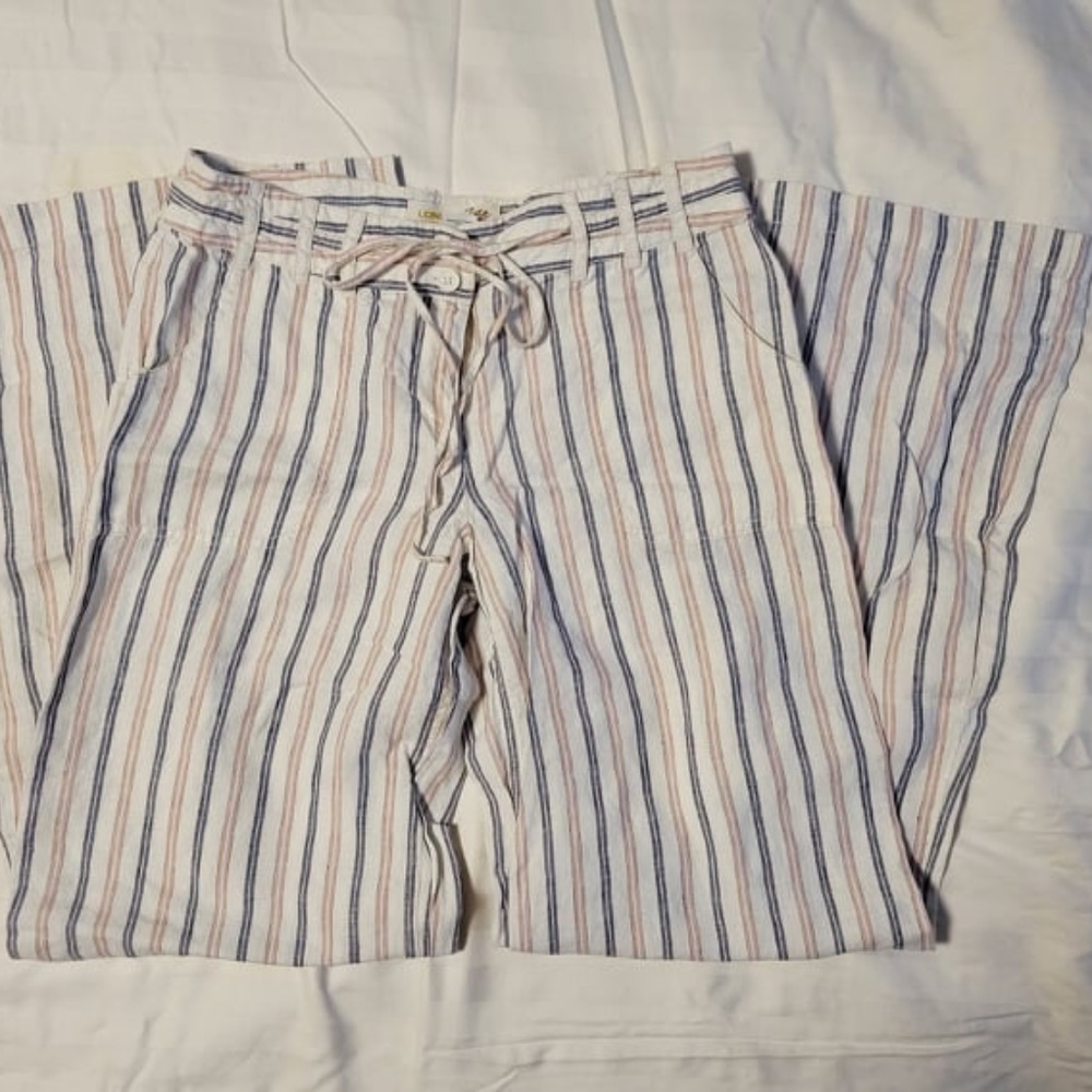 Victoria Secret LONDONJEANS Marisa Fit Pink & Blue striped chinos